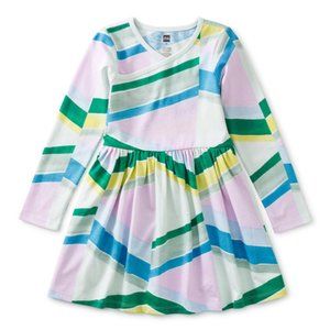 New Without Tags Tea Collection Size 12 Long Sleeve Wrap Neck Dress